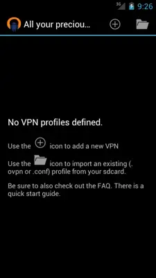 OpenVPN android App screenshot 1